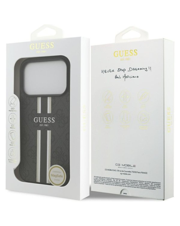 Guess 4G Printed Stripes MagSafe Case Чехол для Apple iPhone 17 Pro