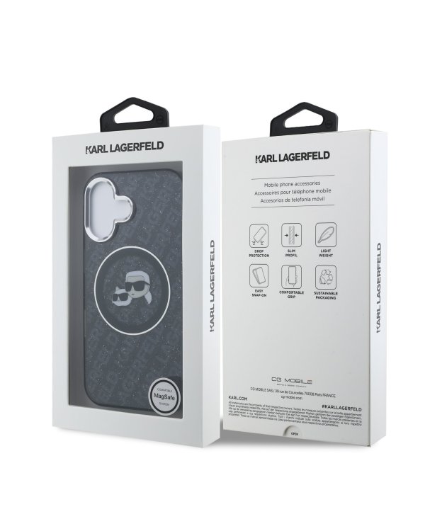 Karl Lagerfeld IML K&CH Heads Repeated Logo MagSafe Case Чехол для Apple iPhone 16