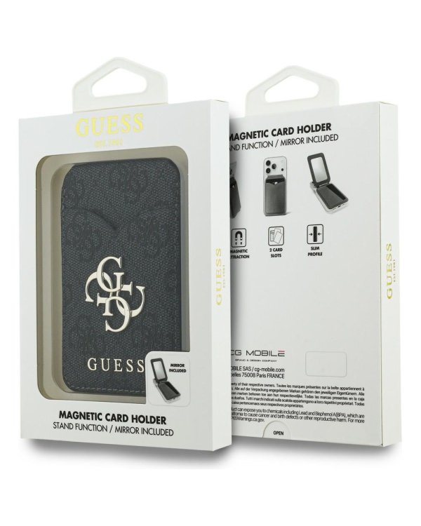Guess MagSafe Кошелёк с Зеркалом и Подставкой 4G Чёрный