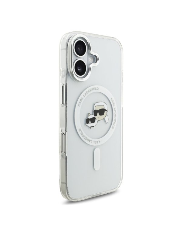 Karl Lagerfeld IML K&CH Heads Metal Frame MagSafe Case Защитный чехол для iPhone 17 / прозрачный