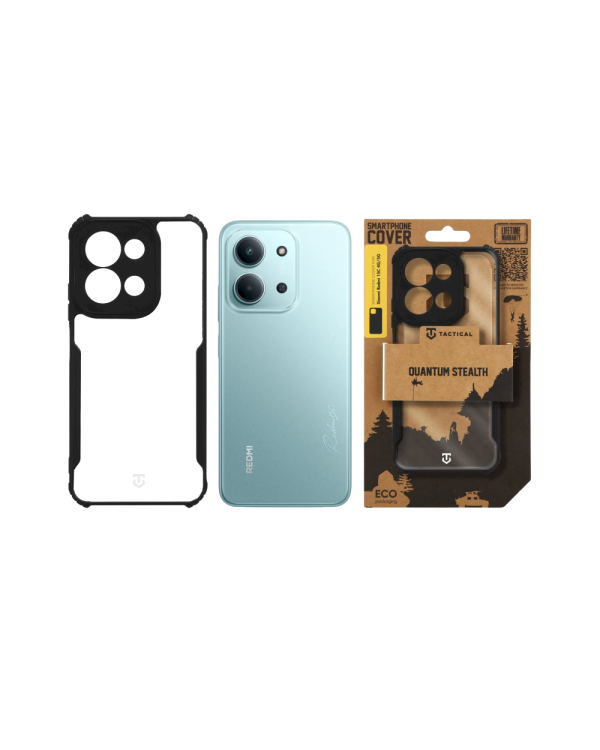 Tactical Quantum Stealth Cover Защитный чехол для Xiaomi Redmi 15C 4G/5G / прозрачный/чёрный