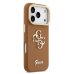 Guess PU Grained 4G Logo Stand Camera Frame Case Защитный чехол для iPhone 17 Pro / коричневый