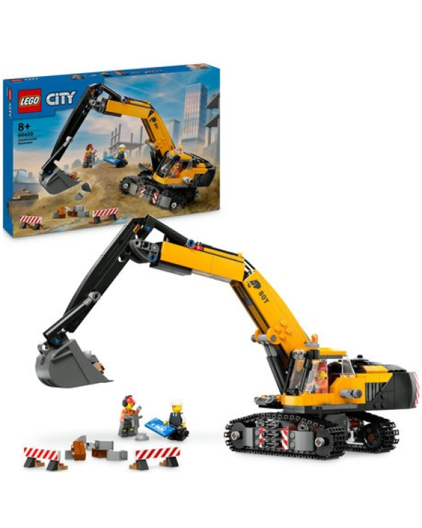 LEGO City 60420 Yellow Construction Excavator Конструктор