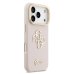 Guess PU Grained 4G Logo Stand Camera Frame Case Защитный чехол для iPhone 17 Pro / розовый