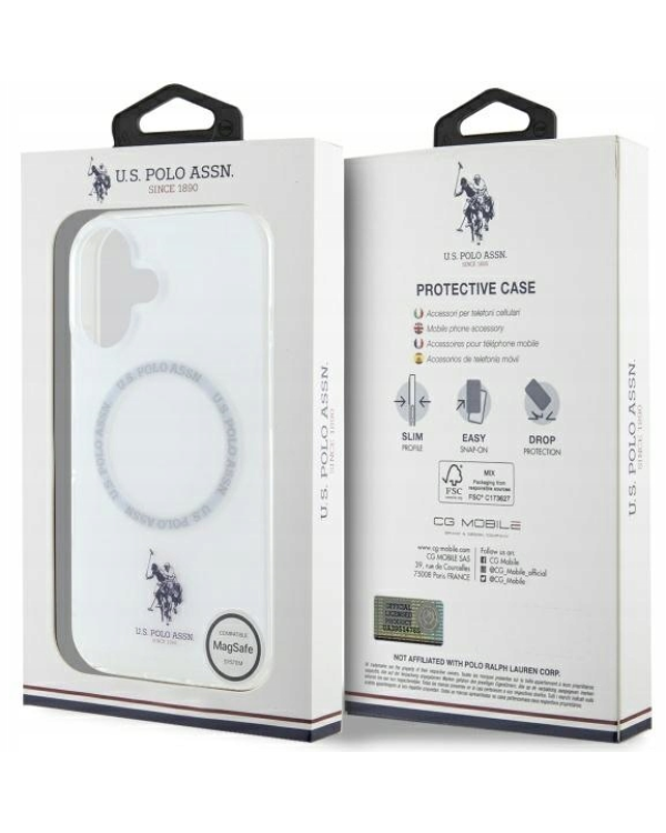 US Polo IML Ring MagSafe Защитный Чехол для Apple iPhone 16