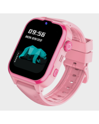Garett Смарт-часы Kids Hero Pro 4G Face Unlock / GPS / GEO location / WhatsApp / Rotary button / "Kids Size" strap Розовые