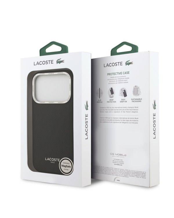 Lacoste PU Leather Champs Elysees MagSafe Чехол для iPhone 17 Pro