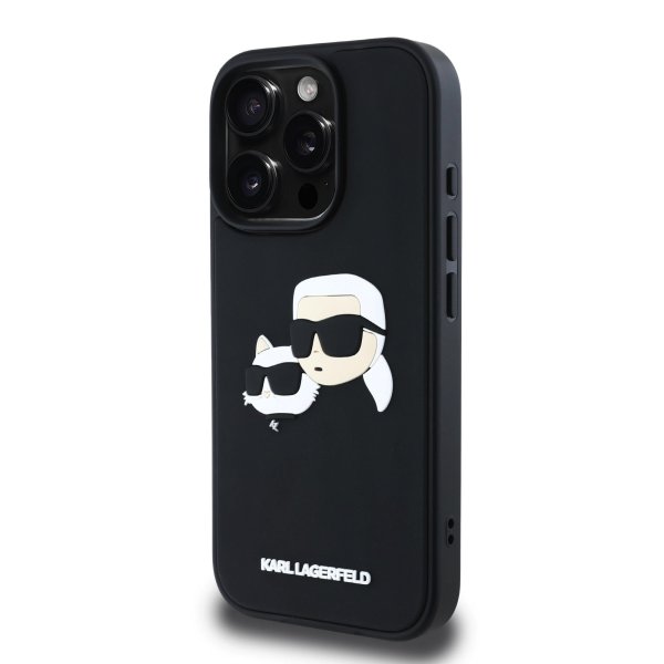 Karl Lagerfeld 3D Rubber Double Heads Case Чехол для Apple iPhone 16 Pro Karl Lagerfeld 3D Rubber Double Heads Case Чехол для Apple iPhone 16 Pro