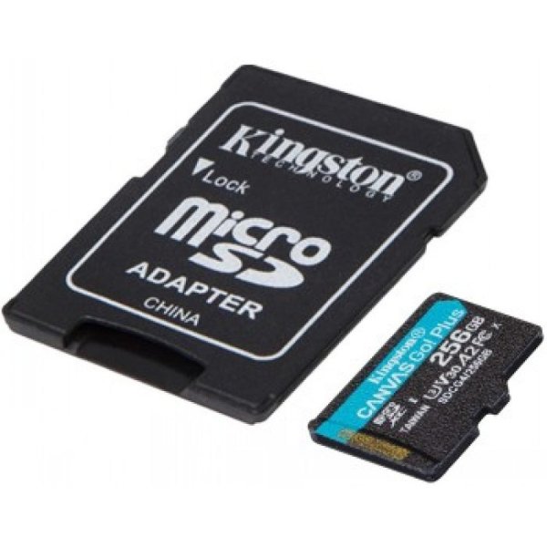 Kingston microSDXC Canvas Go! Plus Gen4 Карта Памяти 256GB A2 U3 V30 + adapter