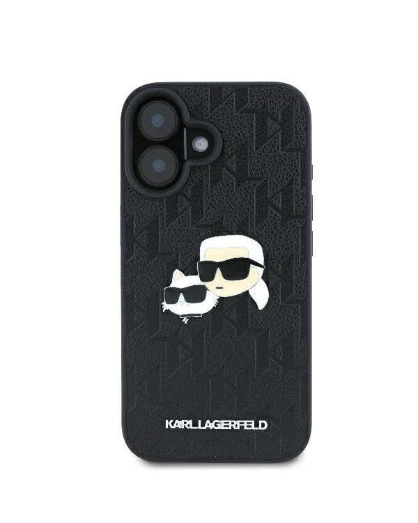 Karl Lagerfeld Monogram Karl&Chaoupette Head Pin Защитный Чехол для Apple iPhone 16
