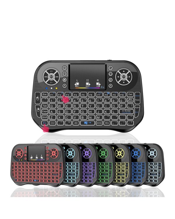 RoGer QL268 Wireless Mini Keyboard Беспроводная Клавиатура PC / PS3 / XBOX 360 / Smart TV / Android + Тачпад (С RGB Подсветкой)