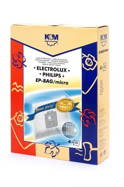 K&M Oдноразовые мешки для пылесосов ELECTROLUX-PHILIPS S-BAG (4шт) K&M Oдноразовые мешки для пылесосов ELECTROLUX-PHILIPS S-BAG (4шт)