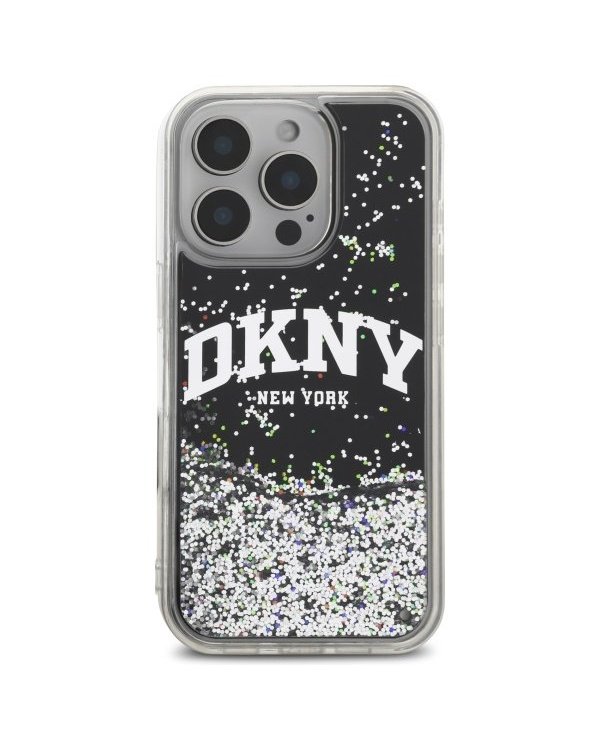 DKNY Liquid Glitter Arch Logo Защитный Чехол для Apple iPhone 16 Pro Max