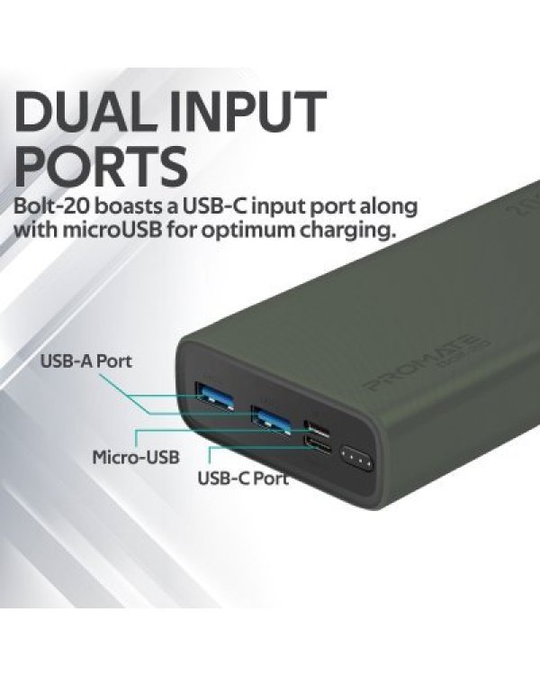 Дополнительное изображение книги «Promate Bolt-20 Power Bank Переносная зарядная батарея 20000 mAh»