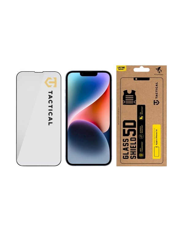 Tactical Glass Shield 5D Защитное стекло для Apple iPhone 13/13 Pro/14/16e / чёрный