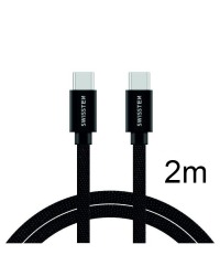 Swissten Textile Универсальный Quick Charge 3.1 USB-C на USB-C Кабель данных 2м