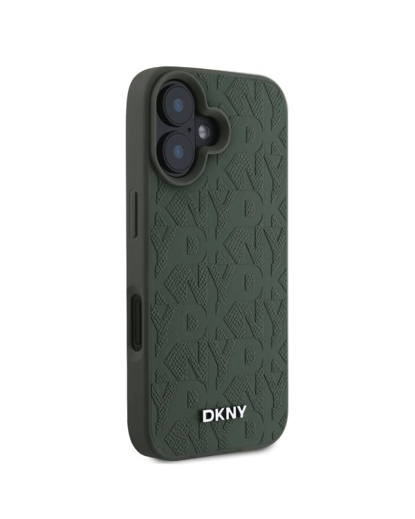 DKNY PU Leather Grid Pattern Magsafe Case Чехол для Apple iPhone 16