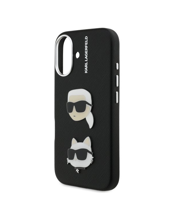 Karl Lagerfeld Grained PU K&CH Heads Case Чехол для Apple iPhone 16