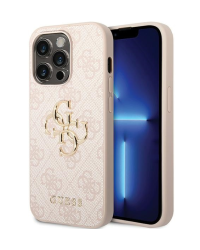 Guess PU Leather 4G Metal Logo Case Защитный Чехол для Apple iPhone 15 Pro