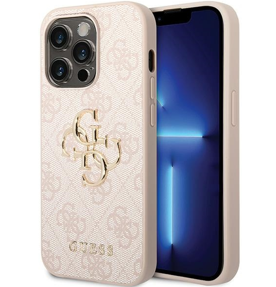 Guess PU Leather 4G Metal Logo Case Защитный Чехол для Apple iPhone 15 Pro