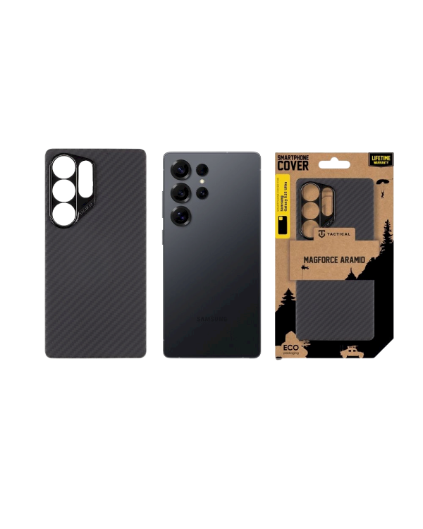 Tactical MagForce Aramid Cover Защитный чехол для Samsung Galaxy S25 Ultra / чёрный