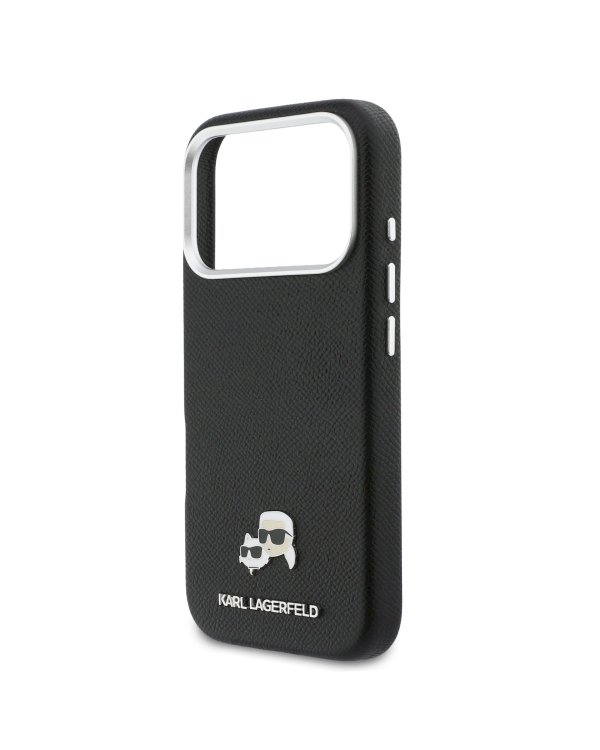 Karl Lagerfeld PU Karl and Choupette Heads Pins MagSafe Case Чехол для Apple iPhone 17 Pro Max