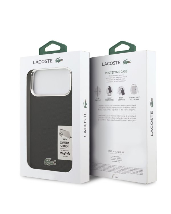 Lacoste Iconic Petit Pique Camera Stand MagSafe Чехол для iPhone 17 Pro Max