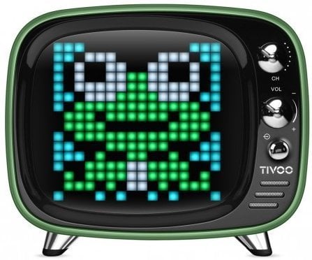 Divoom Tivoo Bluetooth 5.0 Портативная Колонка 8 bit / Будильник / Апликация / Соц. сети / Градусник зеленый