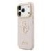 Guess PU Grained 4G Logo Stand Camera Frame Case Защитный чехол для iPhone 17 Pro / розовый