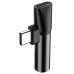 Baseus L41 90° USB-C/USB-C & 3.5mm Jack Adapter (Charge + Music)