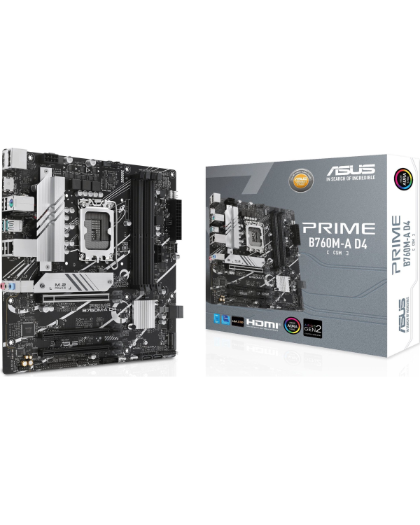Asus Prime B760M-A D4-CSM Mатеринская плата Intel B760 / LGA 1700 / Micro-ATX