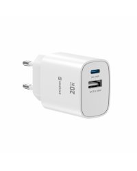 Swissten Edge GaN Зарядное устройство USB-C PD 20W + USB-A 18W QC