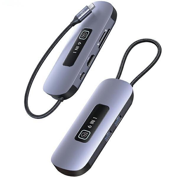 Usams 6in1 2x USB 3.0 / TF / SD / USB-C / HDMI PD100W / Hub Usams 6in1 2x USB 3.0 / TF / SD / USB-C / HDMI PD100W / Hub
