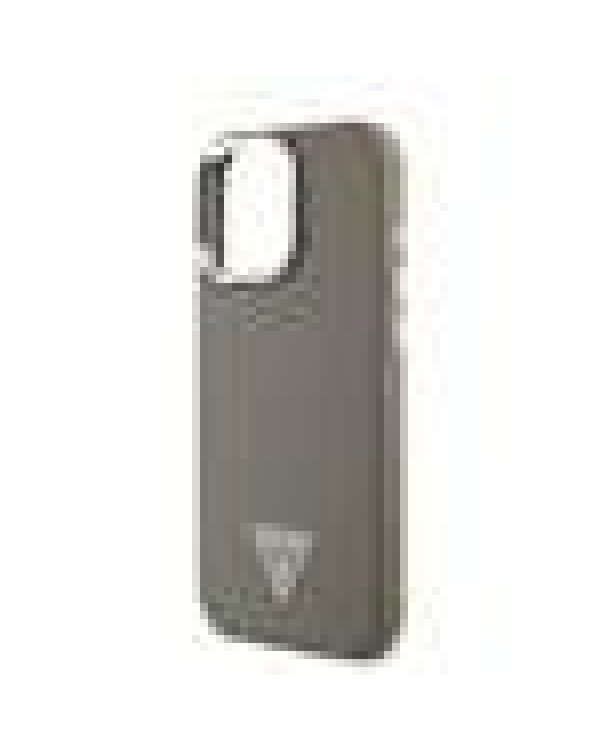 Guess PU Grained Triangle Logo MagSafe Case Защитный чехол для iPhone 16 Pro Max / коричневый