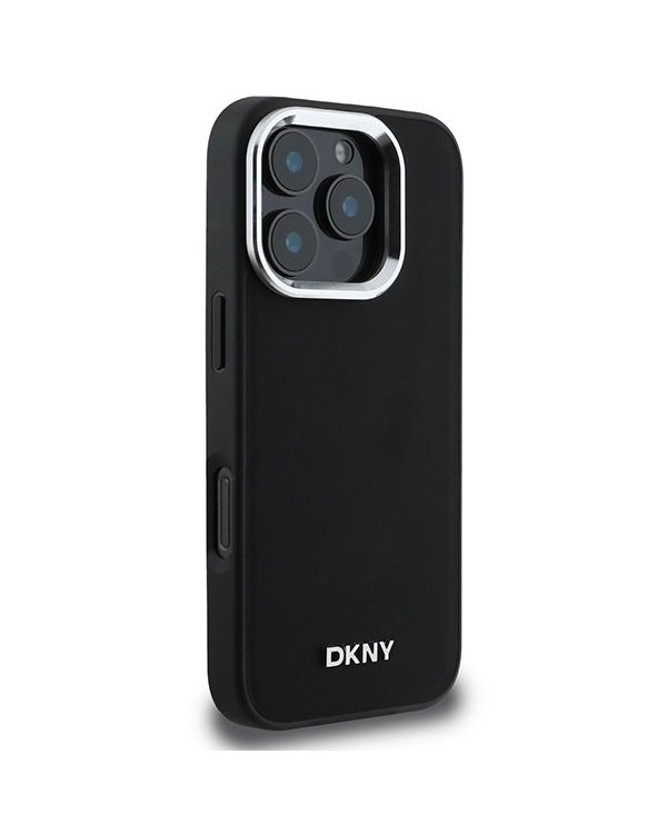 DKNY Plain Silver Logo MagSafe Защитный Чехол для Apple iPhone 16 Pro