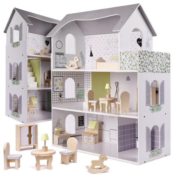 Обложка книги «RoGer Деревянный Кукольный дом 70cm»