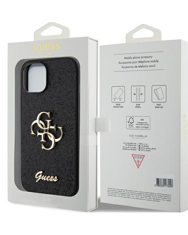 Дополнительное изображение книги «Guess Fixed Glitter Big 4G Case Защитный Чехол для Apple iPhone 15 Pro»