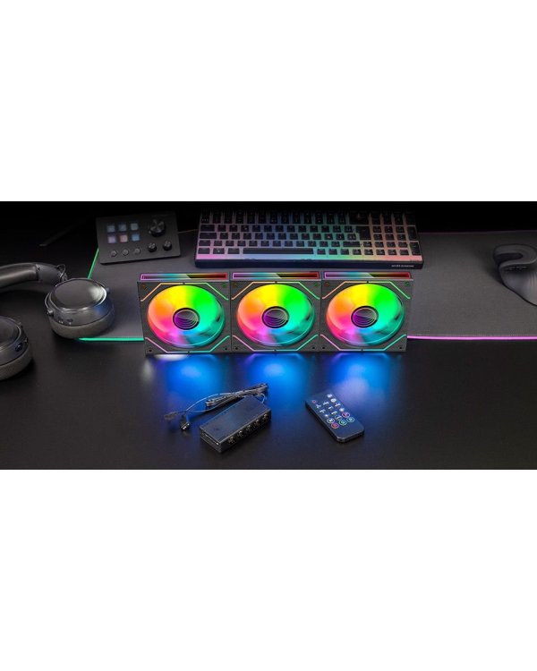 Mars Gaming MF3DPROKIT ARGB 120mm Комплект кулеров для компьютера с дистанционным управлением