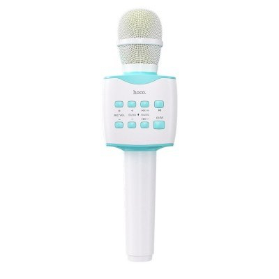 Hoco BK5 Bluetooth Микрофон Караоке с Колонкой / LED / 5W / Aux / USB / MicroSD / Синий