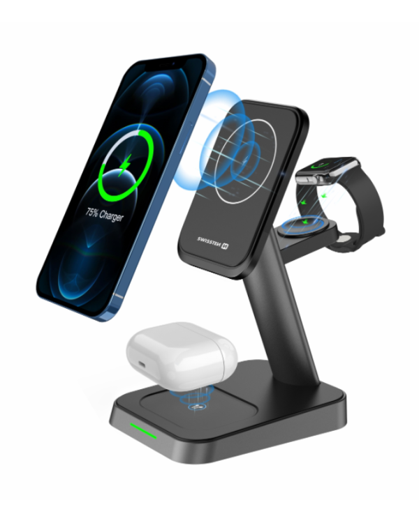 Swissten 3in1 MagStick 22.5W Беспроводное зарядное устройство