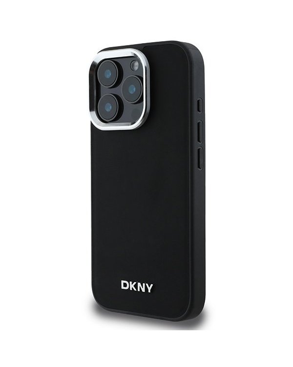 DKNY Plain Silver Logo MagSafe Защитный Чехол для Apple iPhone 16 Pro Max