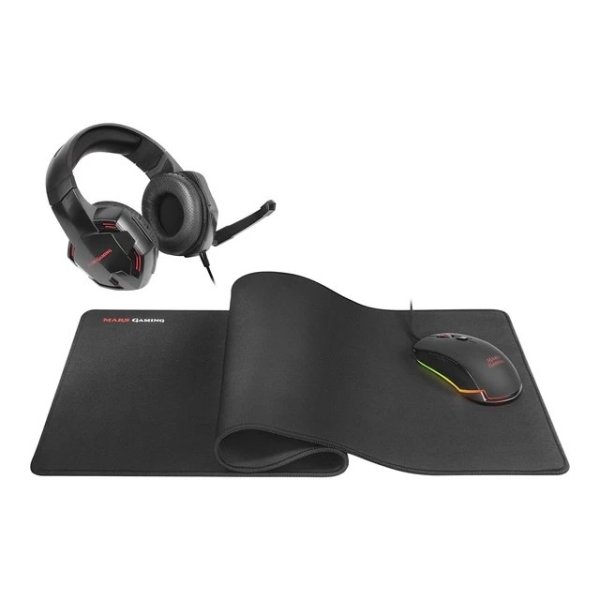 Обложка книги «Mars Gaming MCPPRO Combo 3in1 Spēļu pele ar austiņām un paliktni RGB / 9800 DPI / USB 7.1 / 780x300mm»