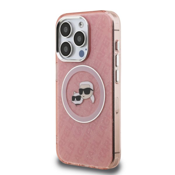 Karl Lagerfeld IML K&CH Heads Repeated Logo MagSafe Case Чехол для Apple iPhone 15 Pro
