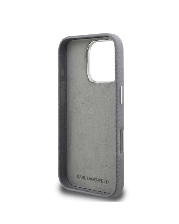 Karl Lagerfeld Grained PU K&CH Heads Case Чехол для Apple iPhone 16 Pro