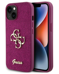Guess Fixed Glitter Big 4G Case Защитный Чехол для Apple iPhone 15
