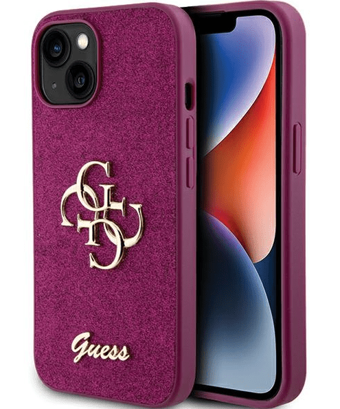 Обложка книги «Guess Fixed Glitter Big 4G Case Защитный Чехол для Apple iPhone 15»
