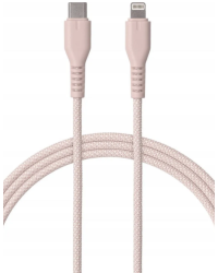 Qualo QKN-CL-16 Kабель USB-C - Lightning 12W / 1.5m / розовый