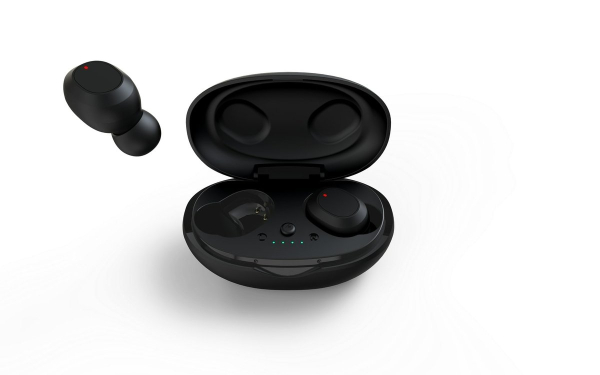 Devia TWS Joy A1 Earphones Bluetooth 5.0 Стерео Гарнитура с Микрофоном + Wireless Чехол черный