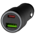 Qualo QLS-AC-38 Aluminum Авто зарядка 38W / USB-C / USB-A