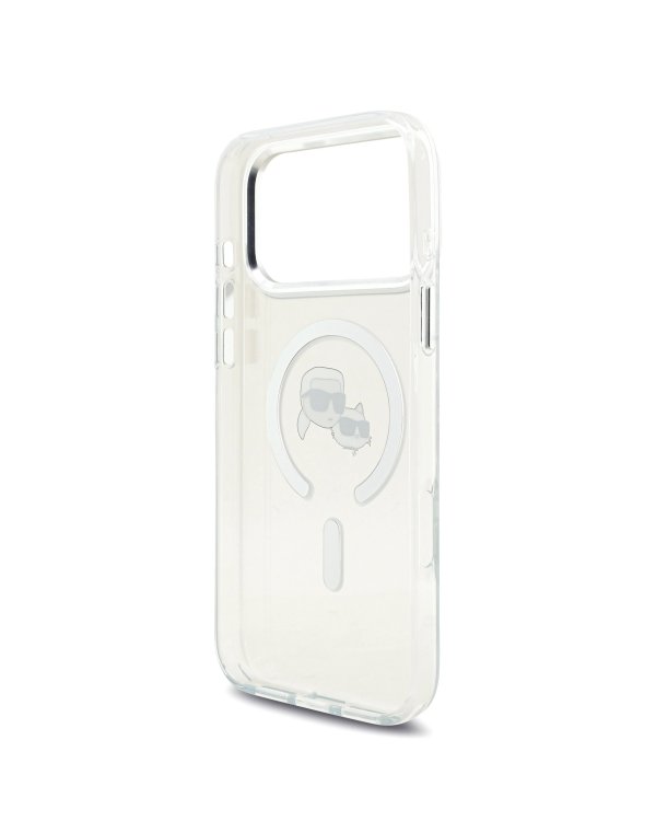 Karl Lagerfeld IML K&CH Heads Metal Frame MagSafe Case Защитный чехол для iPhone 17 Pro Max / прозрачный